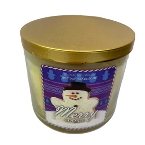 Bath and Body Works Kerze fröhlicher Keks 3 Docht duftend 14,5 Unzen neu unbeleuchtet - Bild 1 von 6