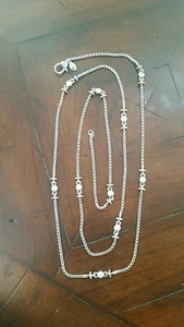 Judith ripka 36" silver Cz by the yard necklace - Picture 1 of 5
