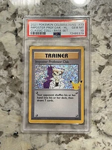 Pokemon Celebrations Classic Collection Imposter Professor Oak PSA 10 - Picture 1 of 2