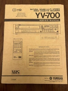 Yamaha YV-700 Videocassette Registratore VHS Manuale di assistenza Hi-Fi OEM vintage - Foto 1 di 5