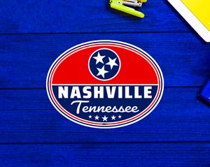 Nashville Tennessee Euro ovale Aufkleber 4" x 3" - Bild 1 von 1