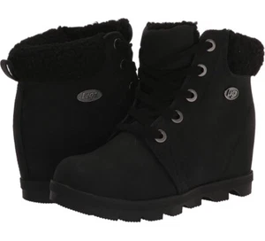 Botas para mujer Lugz Senderista negras Marsella talla 8 M cuña NUEVAS - Imagen 1 de 4