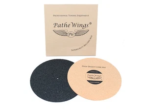 Cork Turntable Record Mat SET 4+4 mm Black ! Vinyl LP Audiophile MADE IN GERMANY - Picture 1 of 4