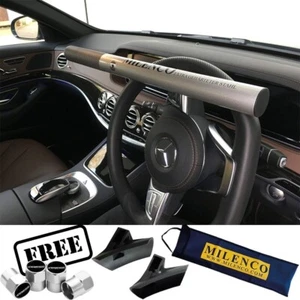 Milenco Heavy Duty Car Steering Wheel Lock SILVER High Security +Bag+Pad 6804+CP - Picture 1 of 13