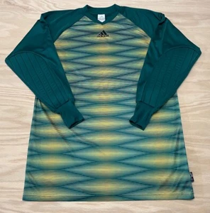Vintage 2003 Men’s Adidas Soccer Goalie Jersey Fits Adult Medium - Large Green - Picture 1 of 19
