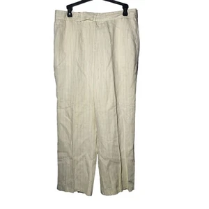 Pantalones Lauren Ralph Lauren Mujer Lino Rayas Talla 10 Lagenlook Playa Carrera - Imagen 1 de 11