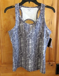 YUMMIE HEATHER THOMSON NWT SIZE M JANIS CUT OUT TANK LYCRA BEAUTY FIBER COMFORT - Picture 1 of 10