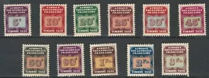 FRENCH EQUATORIAL COLONIES FISCAL REVENUE TAX MH SET LOT (EQU 221) - Picture 1 of 1