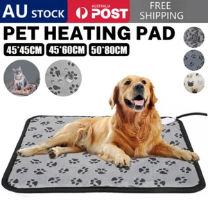 Waterproof Electric Pet Heat Pad Heated Heating Mat Blanket Dog Cat Bunny Bed AU - Picture 1 of 18