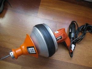 BRAND NEW GENERAL PIPE SUPER-VEE POWER DRAIN CLEANER + CABLE~MADE IN USA~SNAKE - Picture 1 of 9
