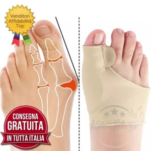 COPPIA Supporti TUTORE CORRETTORE PER ALLUCE VALGO DIVARICATORE DITA in SILICONE - Foto 1 di 9
