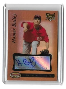 HOMER BAILEY  2007 Bowman's Best #94  GOLD REFRACTOR AUTOGRAPH /50  Reds - Picture 1 of 2