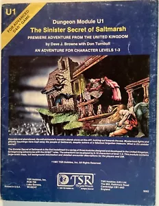 Advanced Dungeons & Dragons U1 Sinister Secret of Saltmarsh GOOD TSR 9062 1981 - Bild 1 von 4