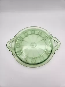 Jeannette DORIC GREEN 10" HANDLED TRAY - Picture 1 of 2