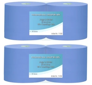 4 Rollen Putztuchrollen blau Putzpapier 2 lagig 22x36cm ☆ KFZ-Werkstatt-Tücher ☆ - Bild 1 von 1