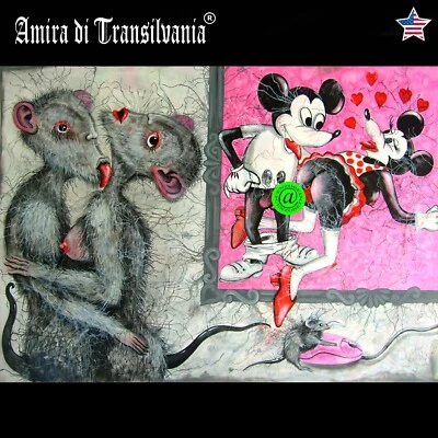 arte pop pintura moderna artista contemporáneo independiente dibujos animados mickey mouse oferta Foto 1 de 4
