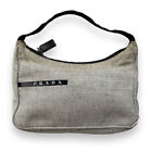 Prada 1999 Grey Canvas Shoulder Bag