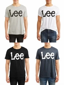 Lee Men's Short Sleeve Logo Graphic Crew Neck T-Shirt Sizes M- 2XL 100% Cotton - Picture 1 of 18
