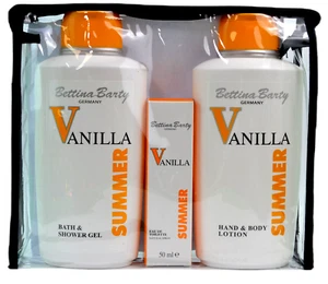 Bettina Barty Summer Vanilla Duschgel/Lotion/EDT Kulturbeutel Geschenkset 1050ml - Bild 1 von 1