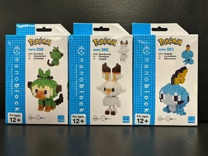 Nanoblock Pokémon Konvolut Scorbunny, Sobble und Grookey Buildable Figures Kawada - Bild 1 von 2
