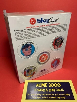 1993 Skybox SKYCAPS Pogs DC Comics RETURN OF SUPERMAN - 50 Complete Sets Sealed - Image 1 of 3