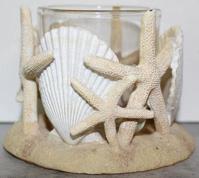 YANKEE СВЕЧА ЧАЙ СВЕТА ОБЕТНЫЙ ПОДСВЕЧНИК ~ ПЛЯЖ ОКЕАН МОРСКИЕ РАКОВИНЫ МОРСКИЕ ЗВЕЗДЫ ~ - Изображение 1 из 4