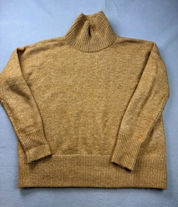 LOFT Sweater Womens Medium Brown Turtleneck Pullover Soft Knit Cozy Fall Winter - Picture 1 of 8