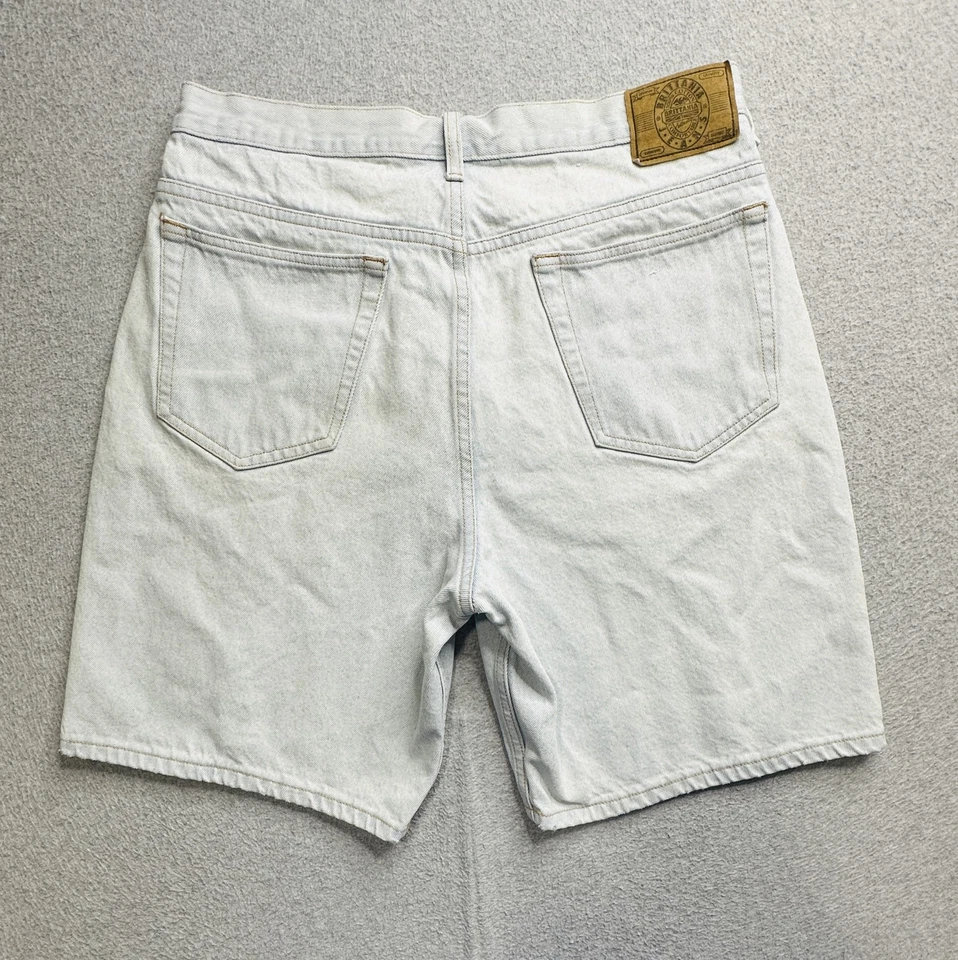 Pantalones Cortos Brittania De Colección Para Hombres 34 Lavado Ligero Denim Botón Mosca 100% Algodón Años 90 Y2K Foto 1 de 4