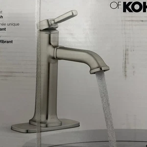 KOHLER Ealing Vibrant Brushed Nickel 1-handle Faucet, Drain & Deck Plate - Picture 1 of 4