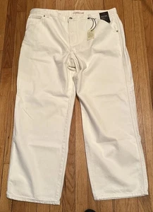 Levi's Utility Dad Damenjeans weiß elfenbein gerades Bein Größe 34 x 30 NEU! - Bild 1 von 12