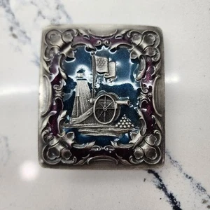 Bergamot Brass & Enamel Works Civil War Cannon Buckle F132 Made in USA - Picture 1 of 3