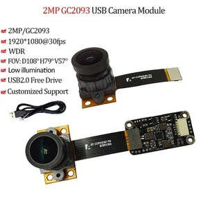 2MP 1080P GC2093 USB Camera Module Low Illuminance H264 WDR UVC Free Drive OTG - Afbeelding 1 van 10
