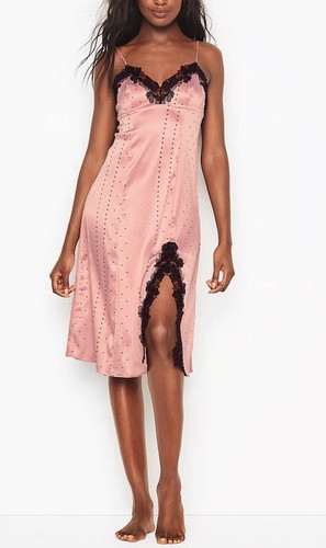 UNDERCOVER Abito slip midi Victorias Secret esaurito orlo ricamato floreale taglia XL