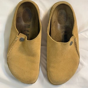 Birkenstock Womens Zermatt Clog Premium Suede Leather Tan Footwear 38 Germany - Picture 1 of 12