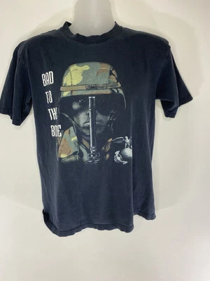 Bad to the Bone USMC Vintage 90’s  T-Shirt Men’s Size Medium Made In USA - Image 1 of 4