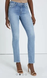 7 FOR ALL MANKIND Kimmie Straight Leg, Fitted Faded Jeans, Size 24=0, Orig $198 - Picture 1 of 3