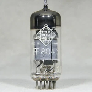Telefunken EF804S Gray Plate O-Getter Germany Diamond on Bottom Strong - Picture 1 of 14