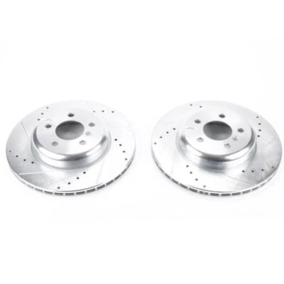 Rotores perforados y ranurados PowerStop Evolution para trasero BMW 320i Xdrive 16-18 Foto 1 de 4