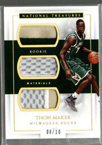 2016-17 National Treasures Rookie Triple Mat Gold #22 Thon Maker Jersey /10