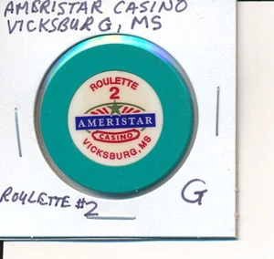 VICKSBURG MISSISSIPPI CASINO CHIP - AMERISTAR ROULETTE #2 - G - Picture 1 of 2