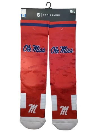 Ole Miss Rebels Dress Socks University Strideline NCAA Wear Cover