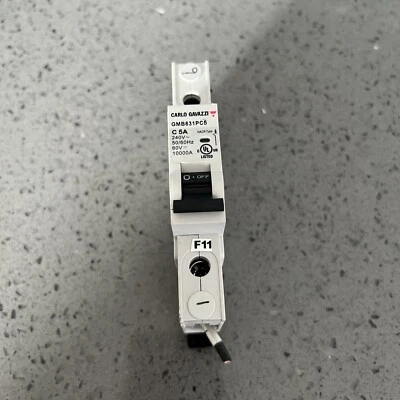 Used Carlo Gavazzi GMB631PC5 E472420 Circuit Breaker 1-Pole 5A w/ warranty - Image 1 of 4