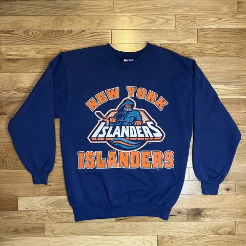 Vintage New York Islanders Sweater Crewneck Team Rated Large NHL 90s Sweatshirt Cover