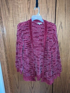 Cardigan ciniglia Small Borgognone Mix nuovo senza etichette - Foto 1 di 3