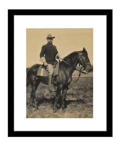 Theodore Roosevelt 8x10 Fotodruck auf Pferd Rough Reiter US Präsident Teddy - Bild 1 von 2
