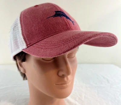 Tommy Bahama Hat Adjustable Trucker Mesh Red Baja Margarita Marlin Embroidered - Image 1 of 4
