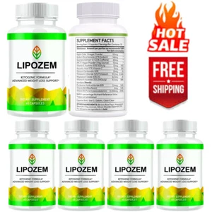 1-5 Pack Lipozem Advanced Support for Weight Loss and Gut Health - 60 Capsules - Afbeelding 1 van 7