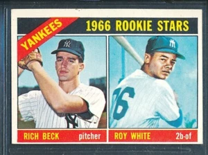 1966 Topps #234: YANKEES ROOKIES Beck White RC ~ VG-EX to EX (surface scratches) - Picture 1 of 2