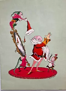 '50s Original Signed Hilary Knight CHRISTMAS CARD eloise print book Santa Claus - Picture 1 of 5