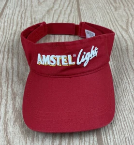 Amstel Light Parasol - Ajustable Rojo Algodón Cerveza Golf Tenis Sombrero Amsterdam - Imagen 1 de 4